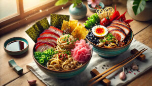 インスタ映えする「まぜそば」と「油そば」のトッピングアートアイデア